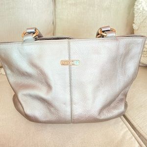 Cole Hann Pewter Purse. 15” L.  11 “ Tall